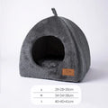 Warm Triangle Cat Tent Bed, Enclosed Cozy Cave for Cats & Small Dogs