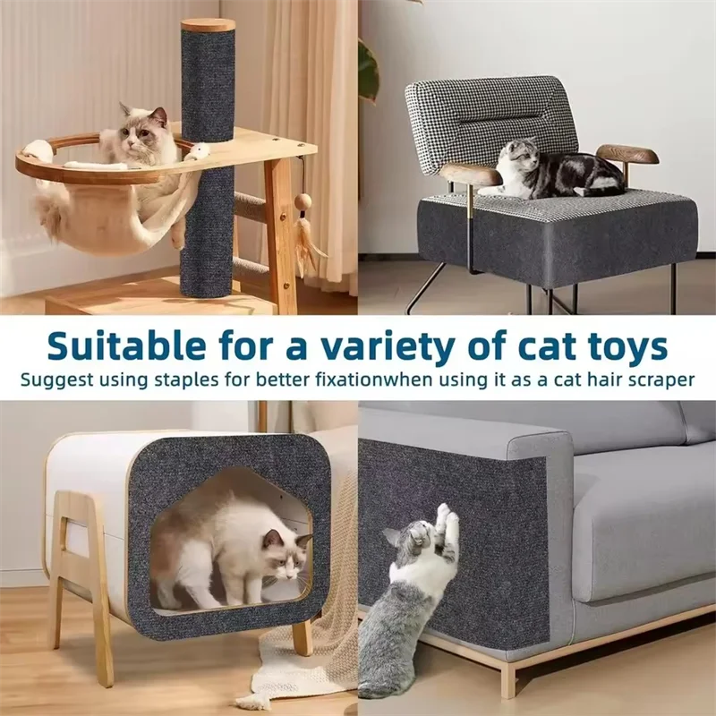 Trimmable Cat Scratcher Sofa Protector Pad Self-Adhesive Carpet Mat