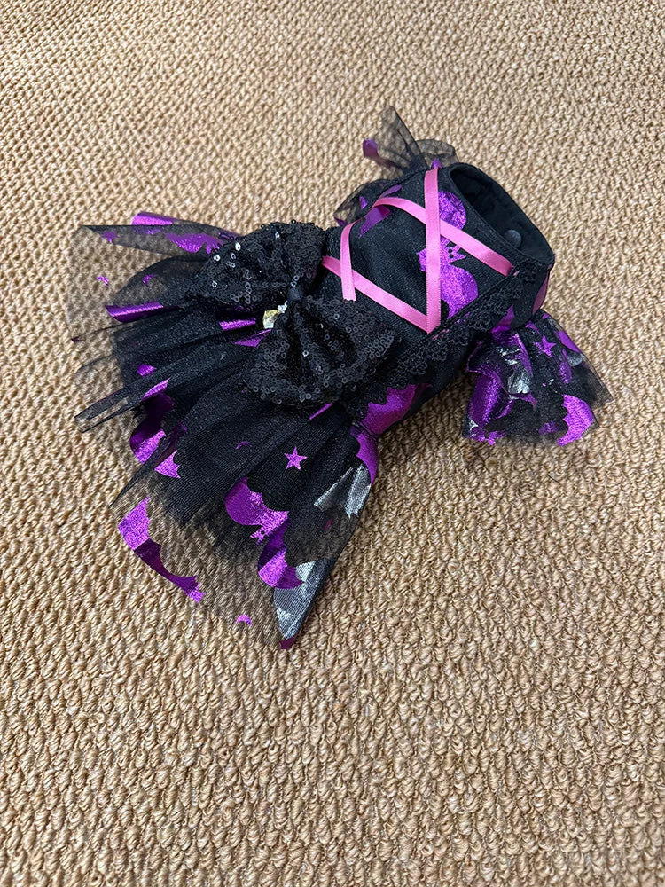 Gothic Witch Princess Halloween Costume for Cats and Small Dogs