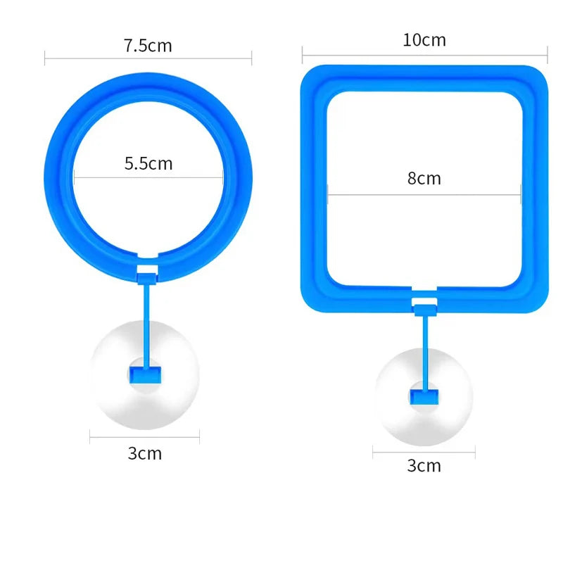 Floating Aquarium Feeding Ring with Suction Cup, Fish Food Feeder Station