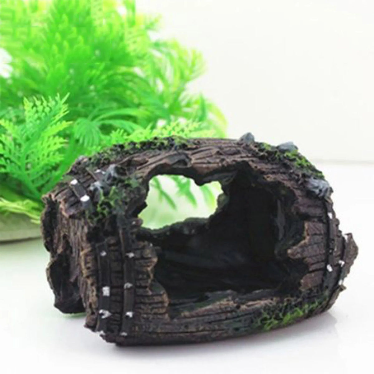 Aquarium Hollow Log Tree Tunnel Cave, Fish Tank Hideout Decoration