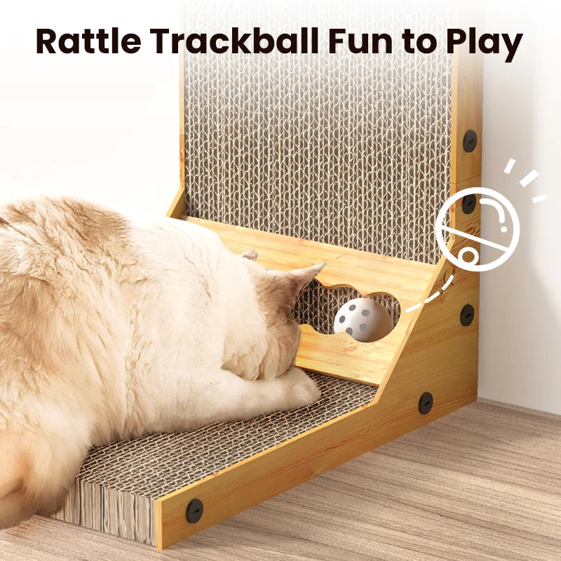 L-Shaped Cat Scratcher Board & Furniture Protector Scratch Mat
