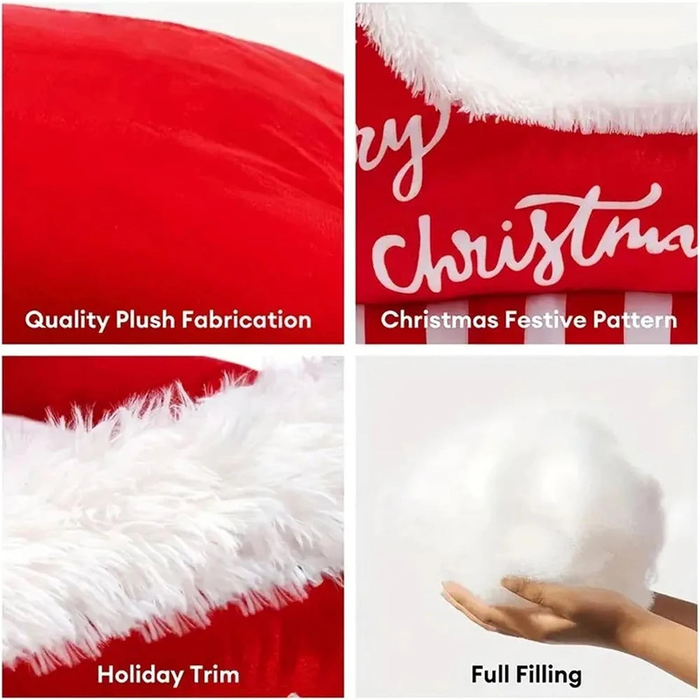 Christmas Sleigh Pet Sofa Bed, Washable with Non-Slip Base