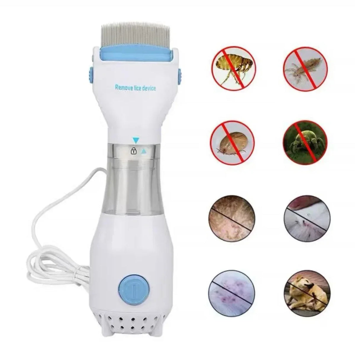 Electric Flea and Lice Comb for Dogs and Cats, Pet Hair Cleaning Tool