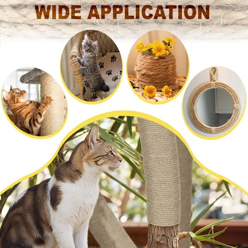 Natural Sisal Rope Cat Scratcher DIY Furniture Protector