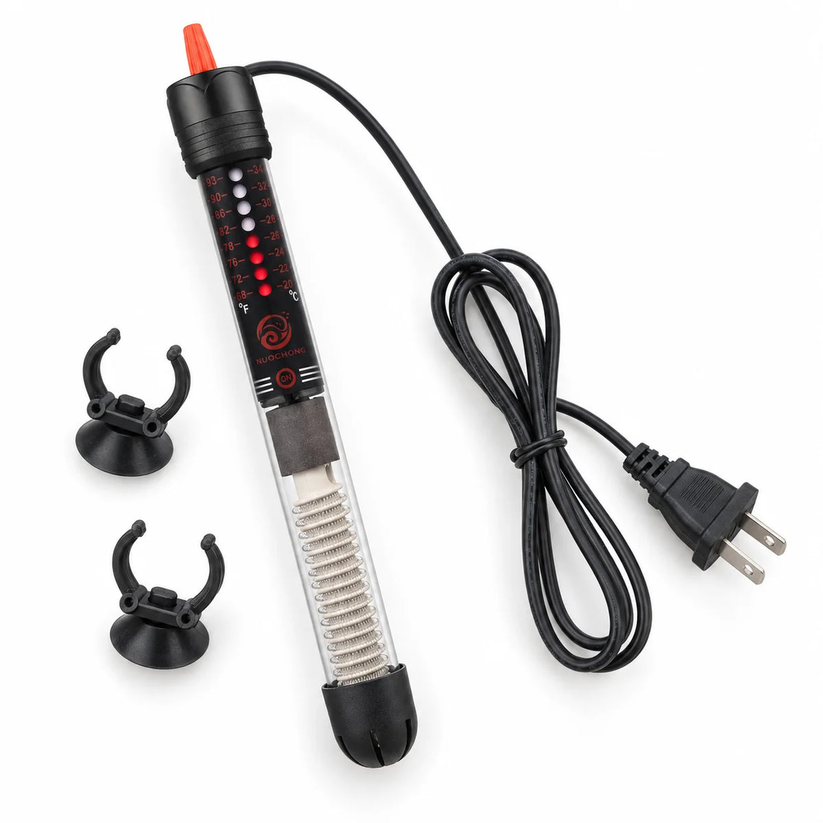Adjustable Submersible Aquarium Heater with US Plug, 25W to 300W