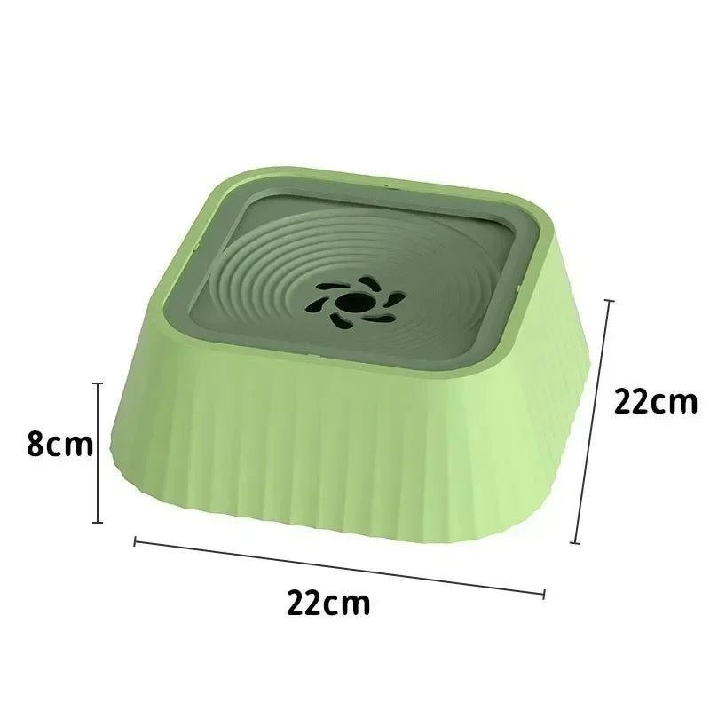 No-Spill Floating Plate Dog Water Bowl, Slow Drinking Dish