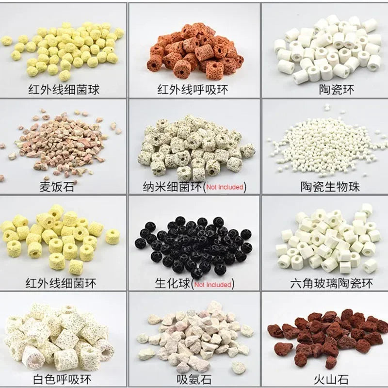 Aquarium Bio Balls & Ceramic Ring Filter Media Mix for Fish Tank Filters