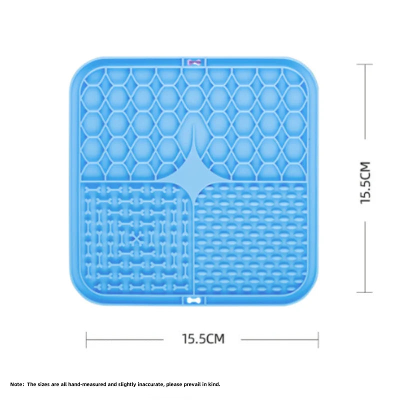 Pet Lick Mat Slow Feeding Plate with Suction, Training Aid