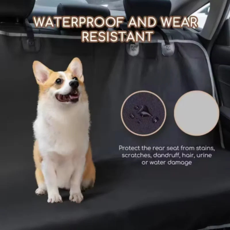 Foldable Dog Car Seat Basket with Safety Leash for Small Pets