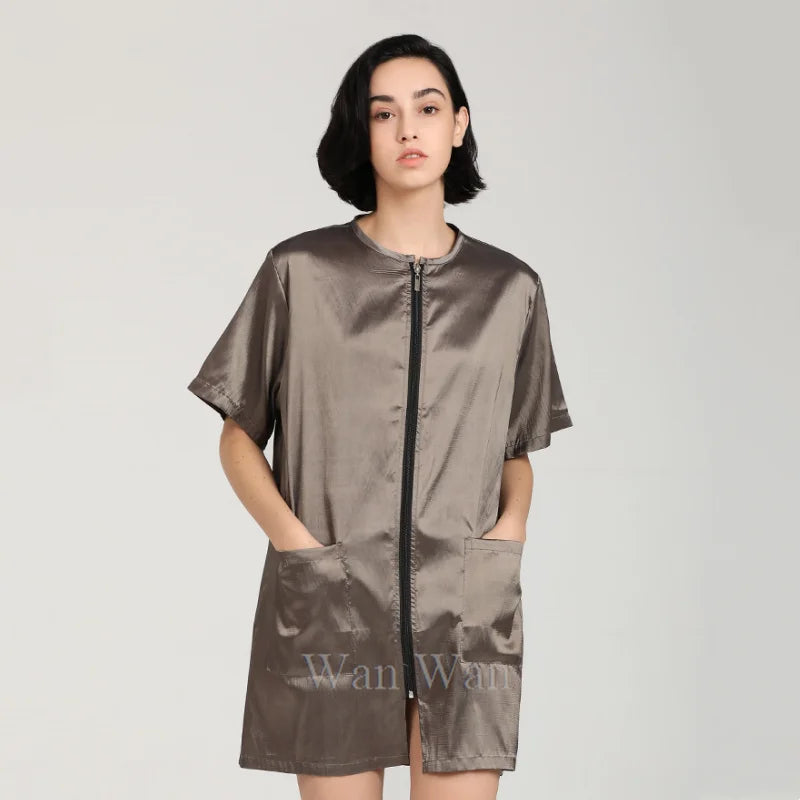 Anti-Hair Pet Grooming Smock, Waterproof Groomer Apron Uniform