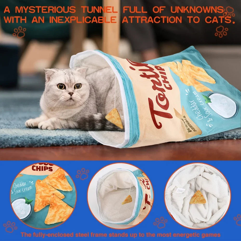 Halloween Print Collapsible Cat Tunnel Toy for Kittens