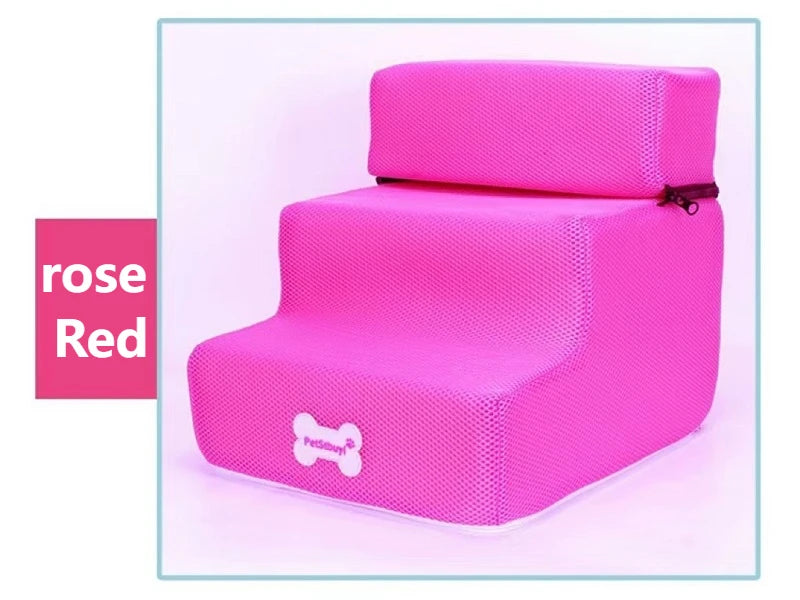 3-Step Anti-Slip Pet Stairs for Small Dogs and Cats to Bed