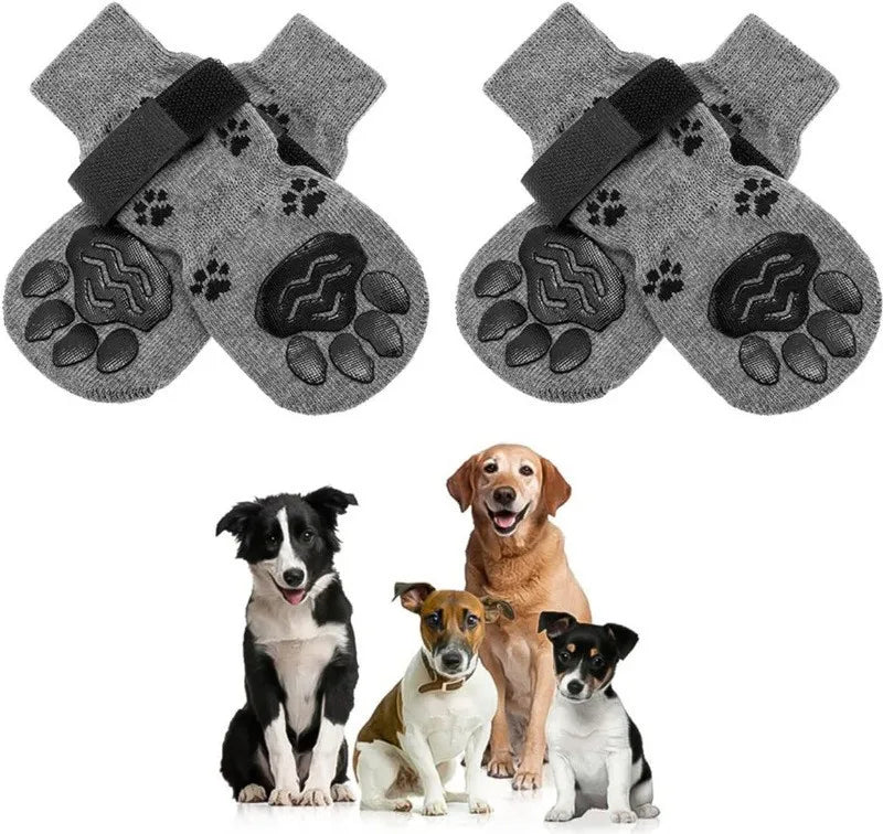 4-Piece Waterproof Anti-Slip Dog Socks for Dogs & Cats