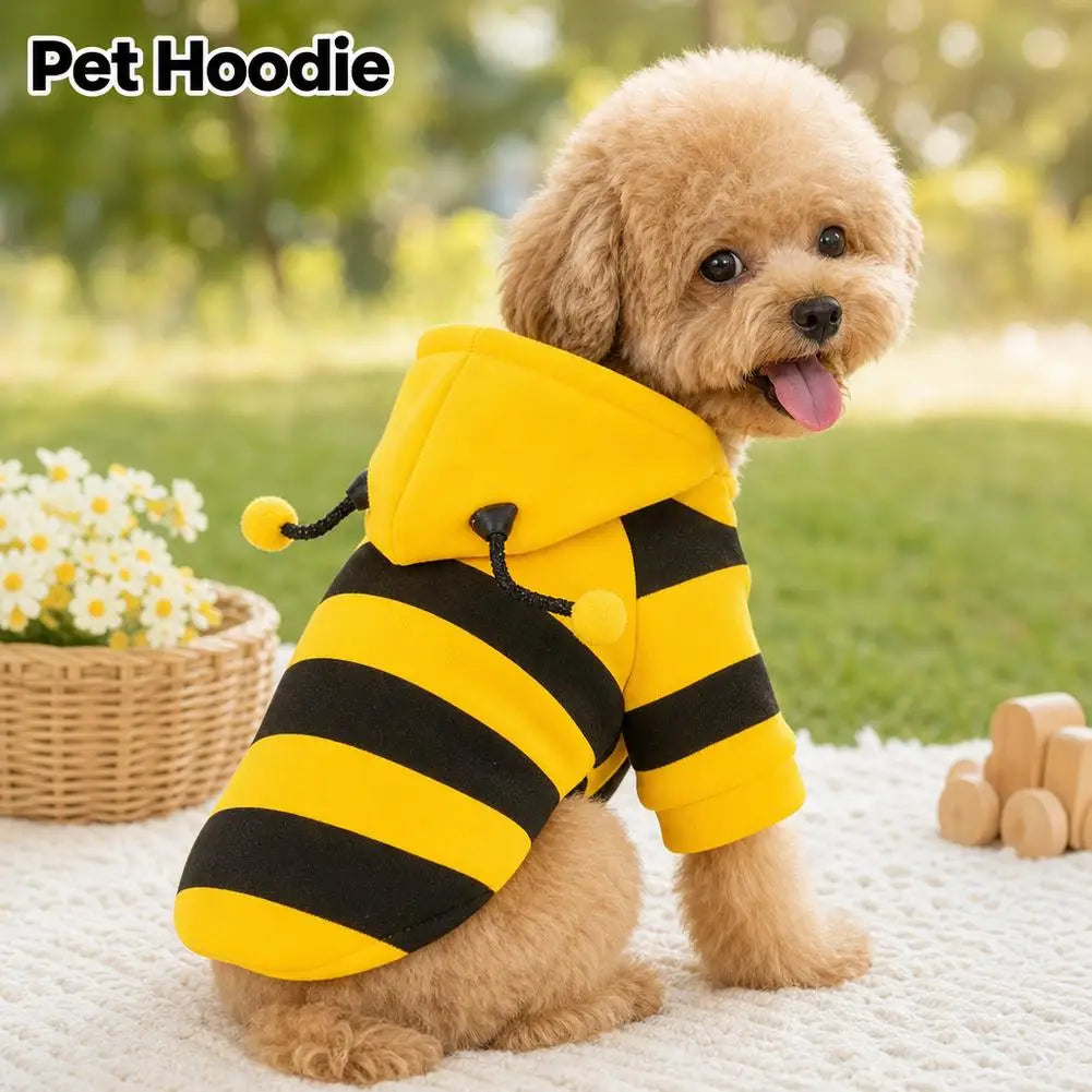 Warm Fleece Dog Hoodie Autumn Winter Pet Clothes