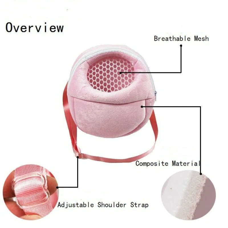 Breathable Small Pet Carrier Pouch for Guinea Pigs, Hamsters & Rats