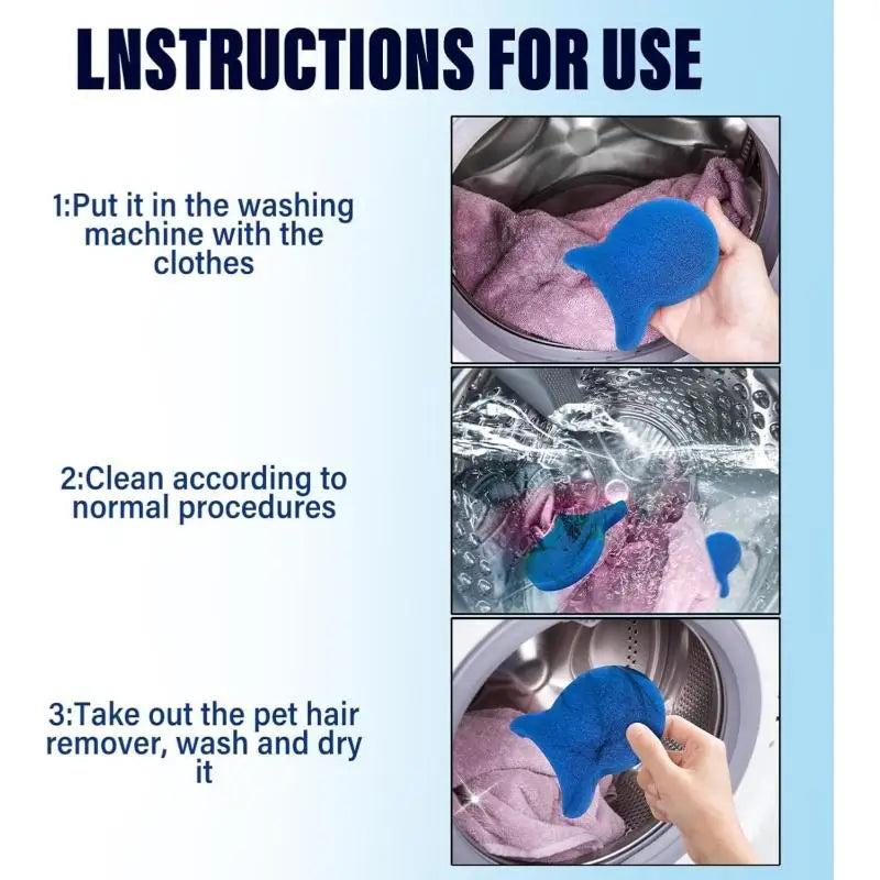 5-Pack Reusable Pet Hair Catcher Balls for Laundry and Dryer