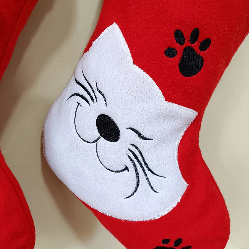 Fleece Christmas Pet Stocking, Dog & Cat Holiday Gift