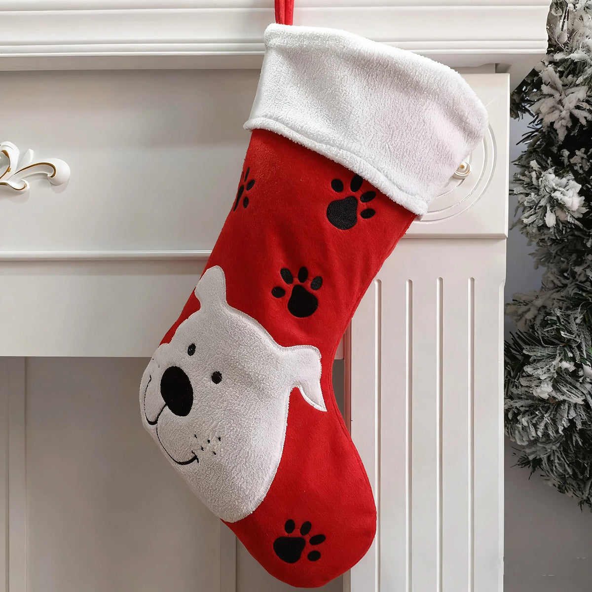 Fleece Christmas Pet Stocking, Dog & Cat Holiday Gift
