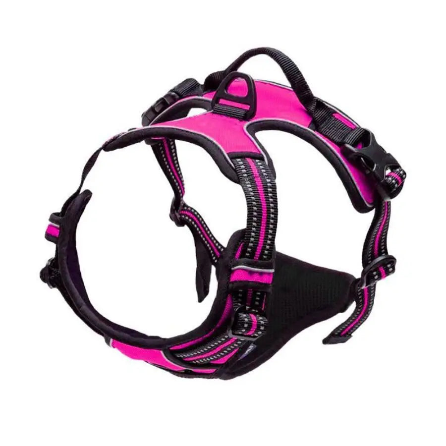 Adjustable No-Pull Dog Harness with Front Clip & Reflective Strips