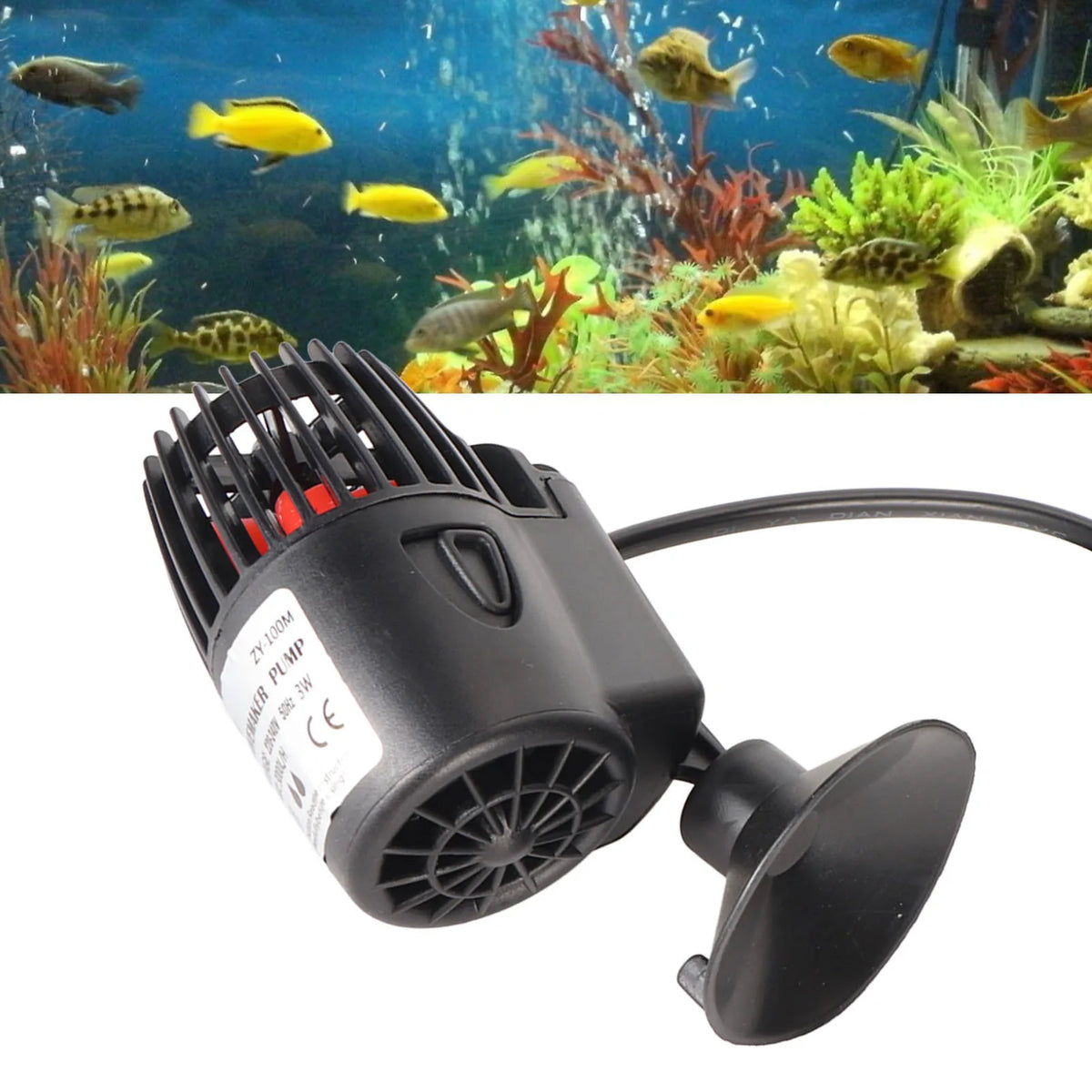 360° Adjustable Aquarium Wave Maker, Quiet Submersible Circulation Pump