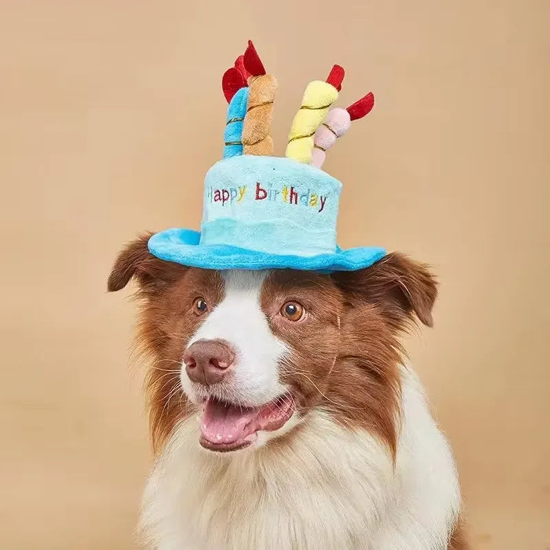 Dog Birthday Cake Hat, Cute Pet Party Headwear Cap