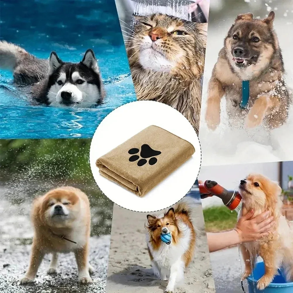 Absorbent Microfiber Dog Bath Towel, Quick-Dry Pet Towel