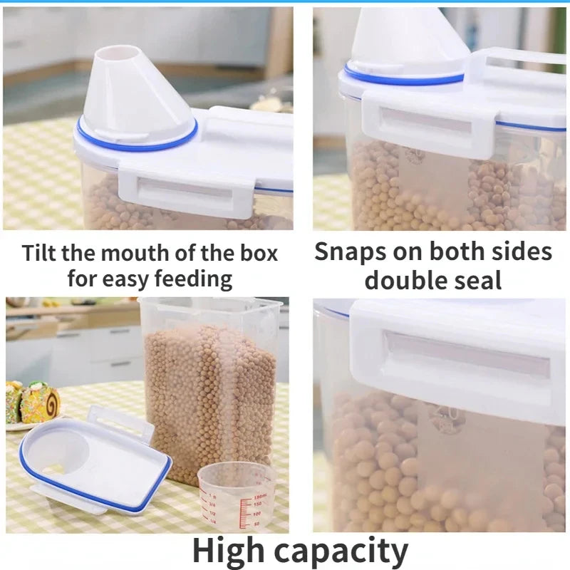 Airtight Pet Food Storage Container, Large Capacity for Dogs & Cats