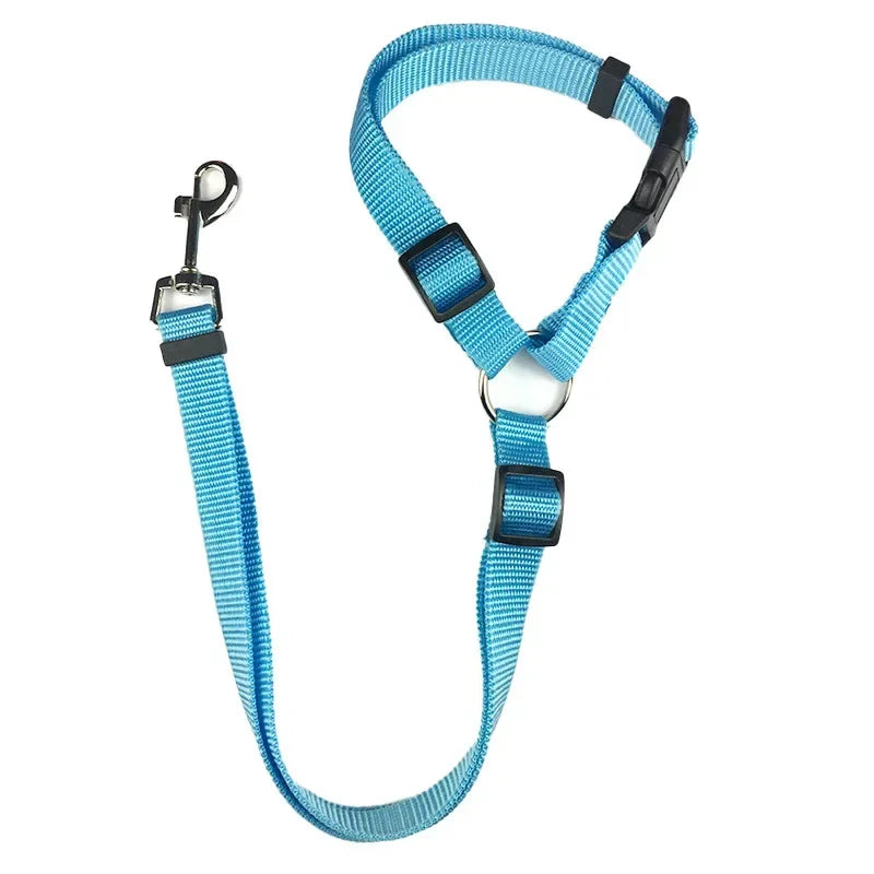 Adjustable Dog & Cat Car Headrest Seat Belt Restraint for Safe Rides