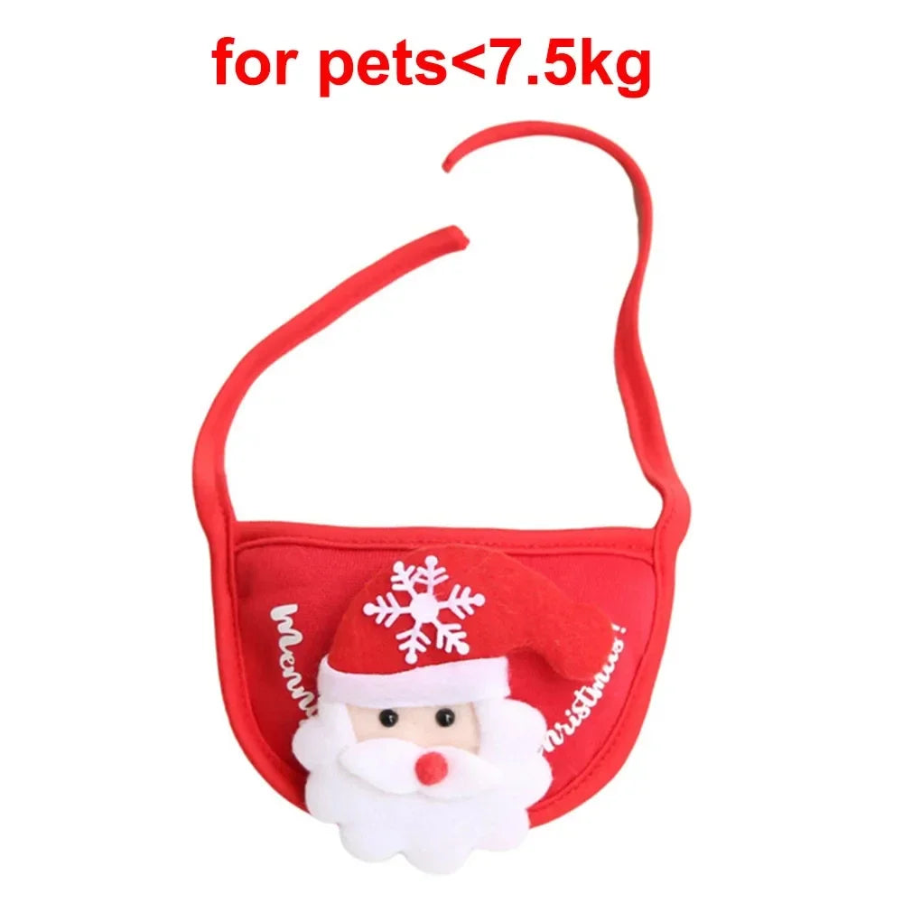 Christmas Santa & Elk Hat with Bandana Set for Cats & Dogs