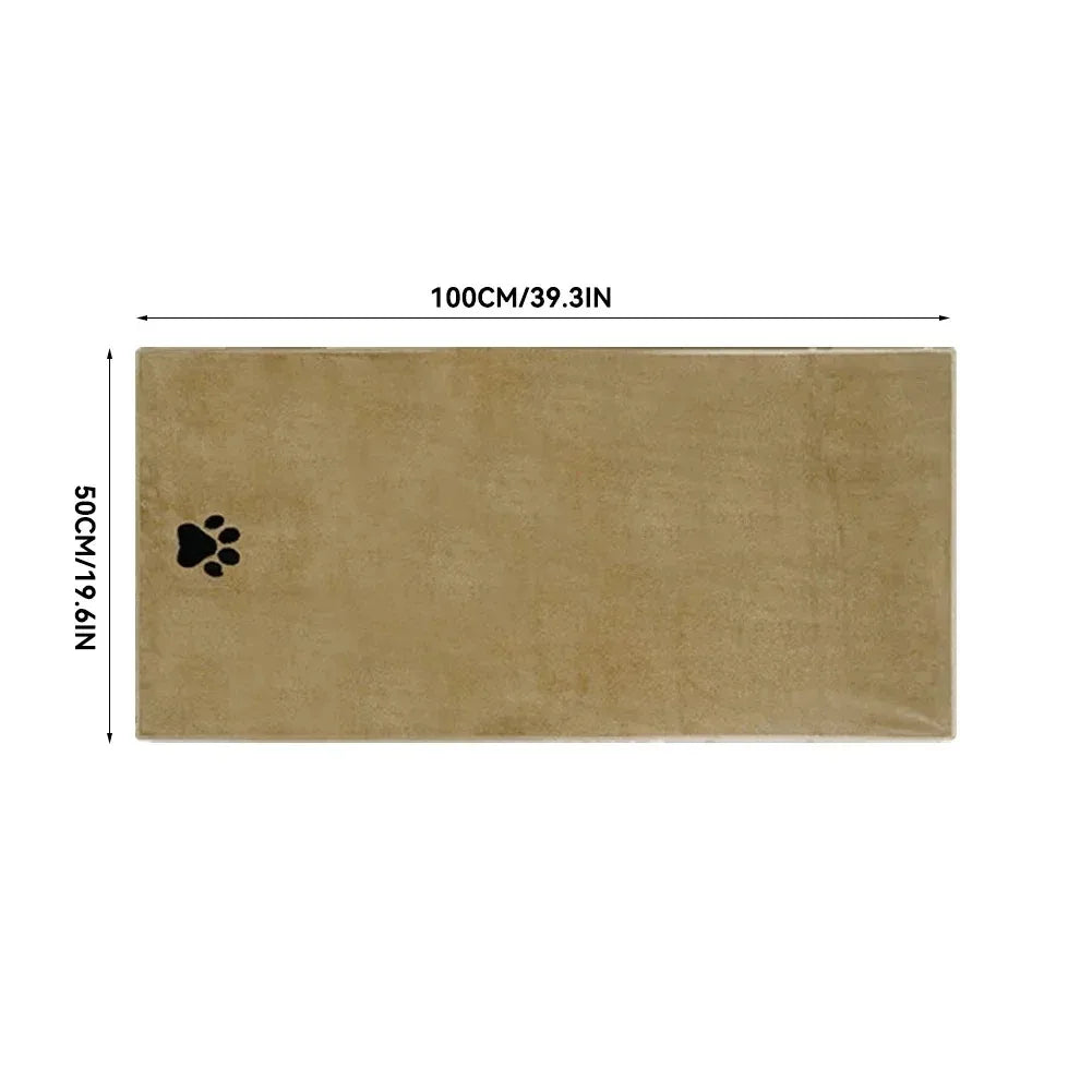 Absorbent Microfiber Dog Bath Towel, Quick-Dry Pet Towel