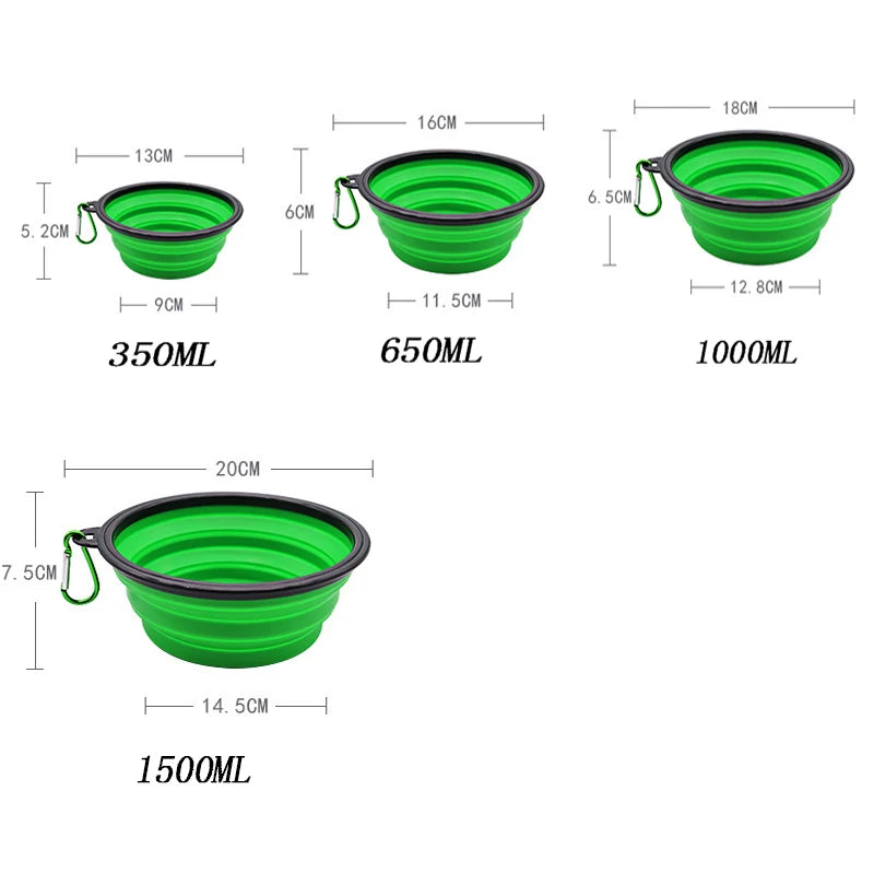 Portable Pet Food & Water Dispenser Bottle with Carabiner
