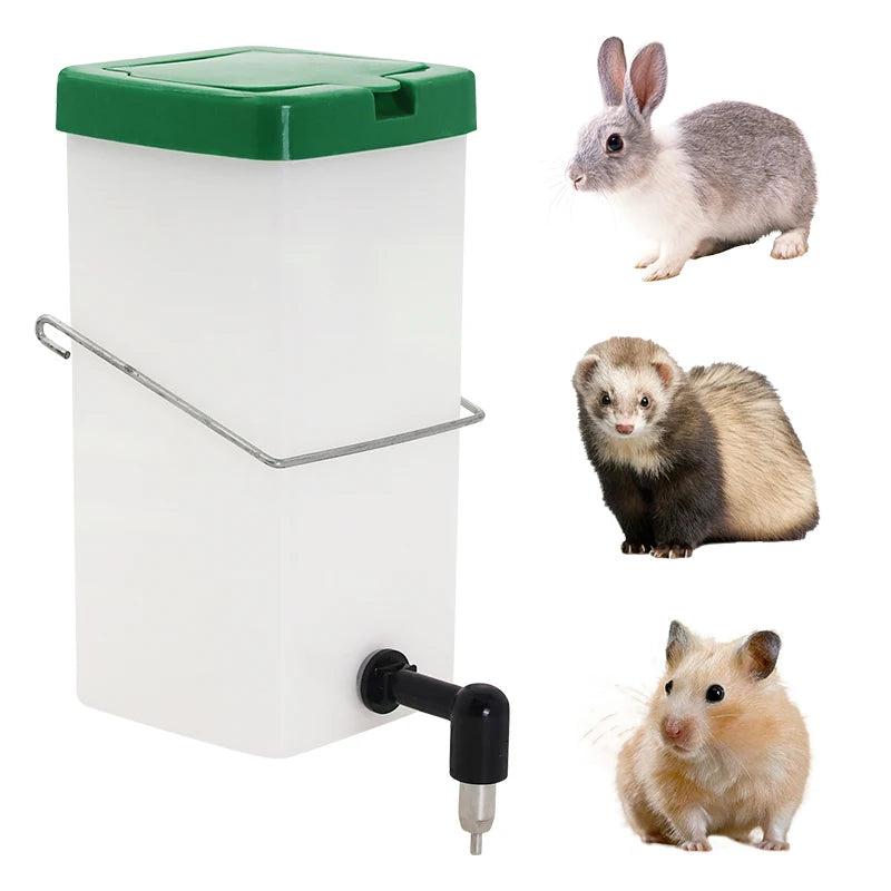500ML/1L Pet Water Dispenser Hanging Cage Bottle with Stainless
