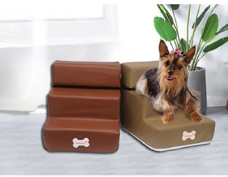 3-Step Anti-Slip Pet Stairs for Small Dogs and Cats to Bed