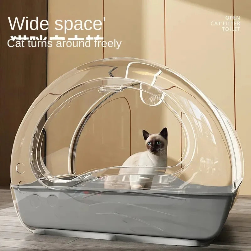 Fully Enclosed Drawer Cat Litter Box, Odor-Blocking & Splash-Proof
