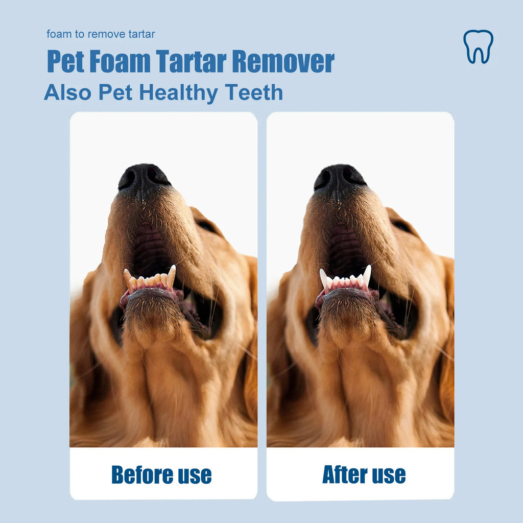 Natural Tartar Remover Foam for Dogs & Cats, Plaque & Fresh Breath