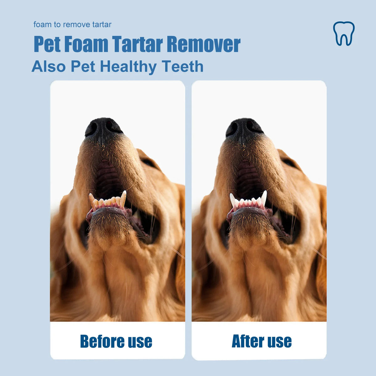 Natural Tartar Remover Foam for Dogs & Cats, Plaque & Fresh Breath