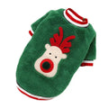 Christmas Elk & Santa Dog Hoodie, Warm Winter Pet Coat