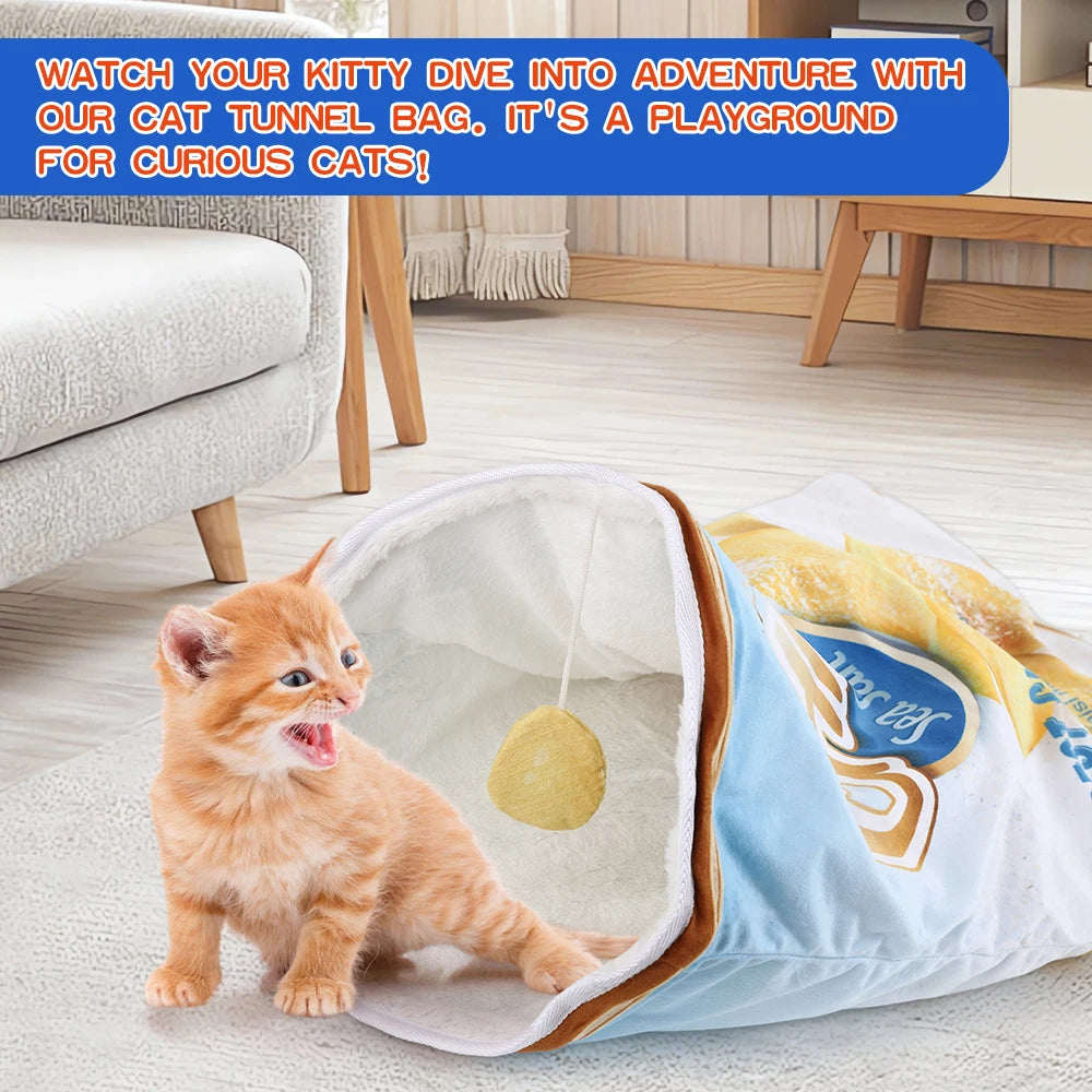 Halloween Print Collapsible Cat Tunnel Toy for Kittens