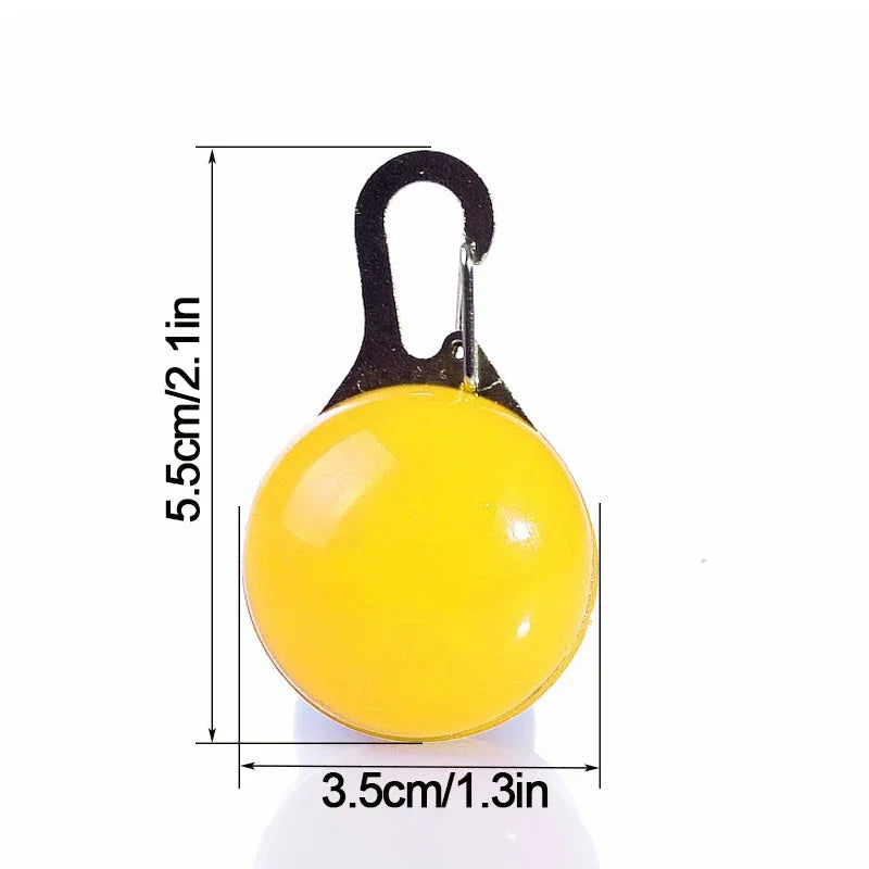 LED Glowing Pet Collar Pendant, Night Safety Light for Dogs & Cats