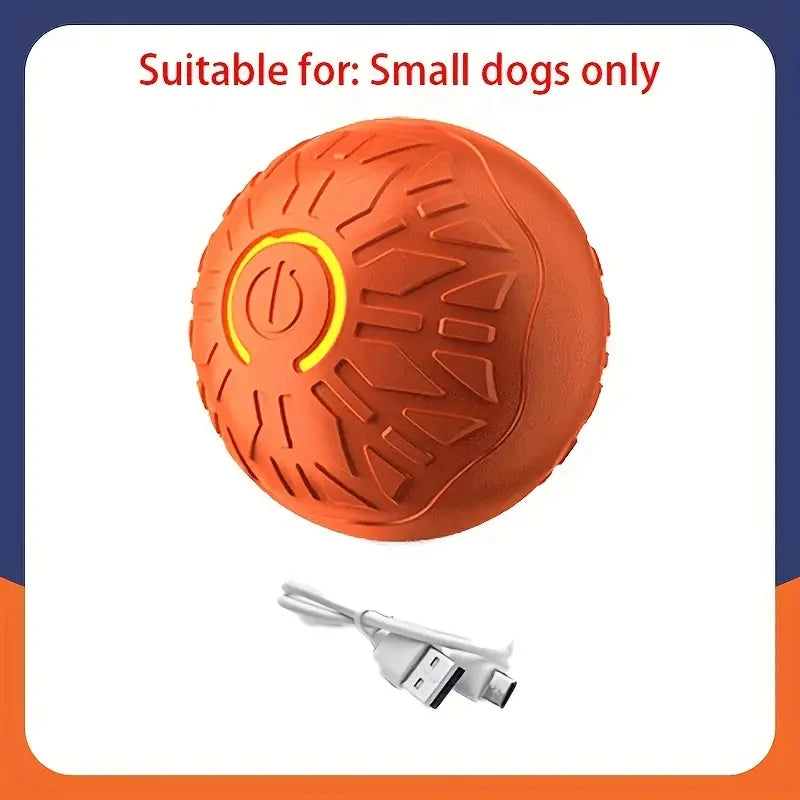 Automatic Moving Bouncing Ball Toy for Dogs, USB Rechargeable Play