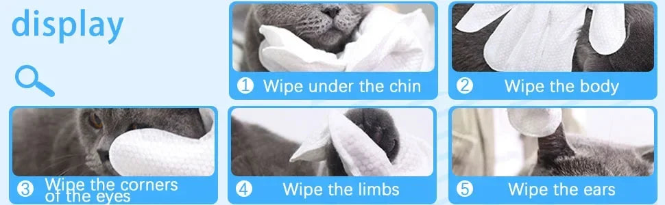 Extra-Thick Unscented Pet Cleaning Wipes for Dogs & Cats, 6 Pack