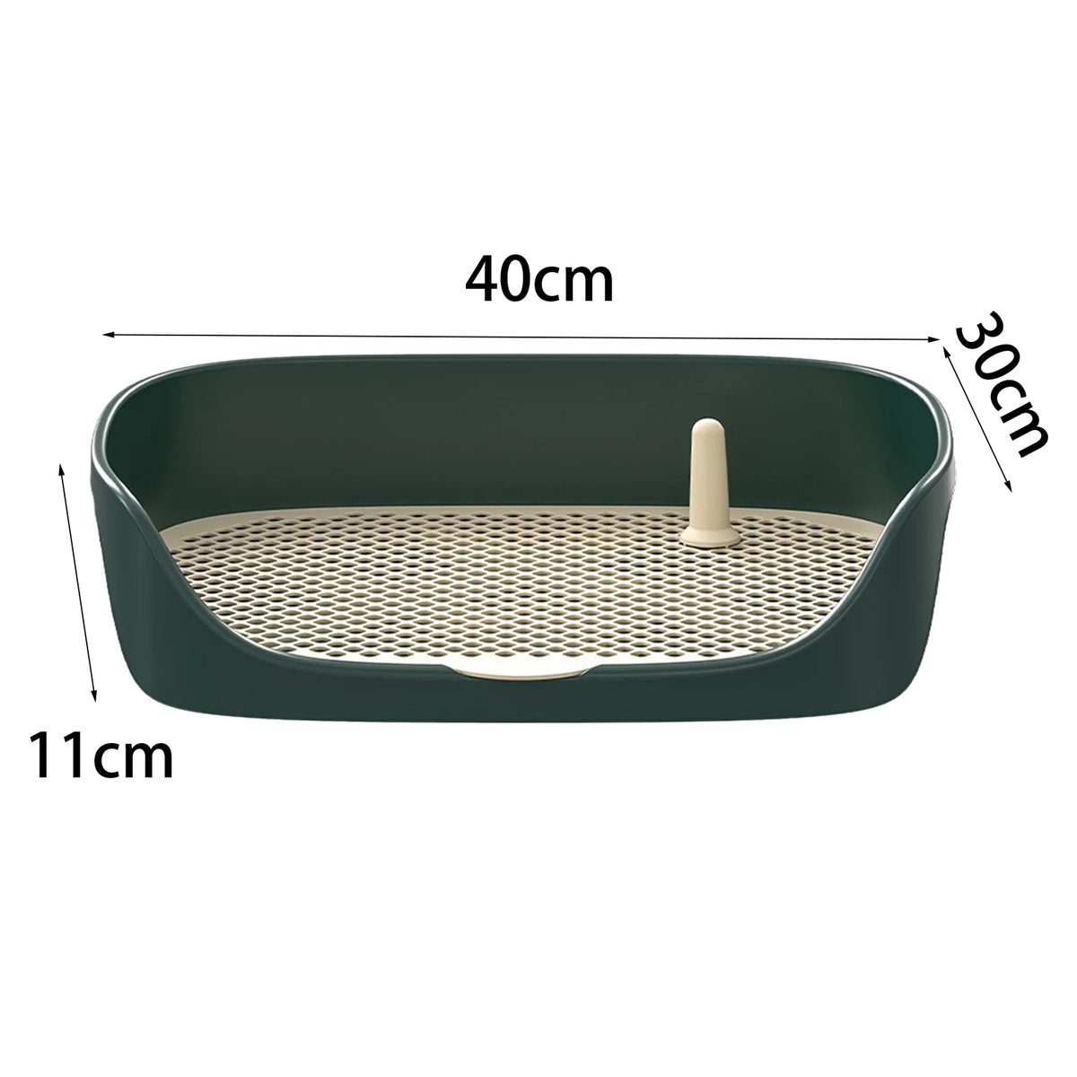 Indoor Dog Potty Tray with Splash Wall, Pee Pad Holder for Puppies