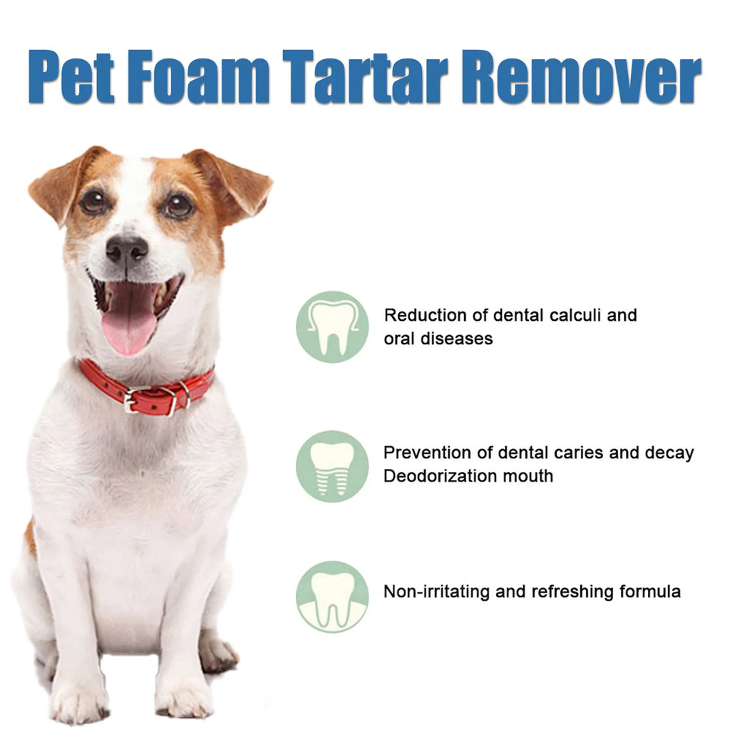 Natural Tartar Remover Foam for Dogs & Cats, Plaque & Fresh Breath