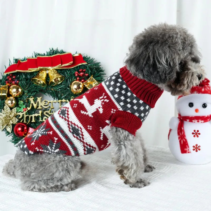 Knitted Christmas Sweater for Small and Medium Dogs and Cats