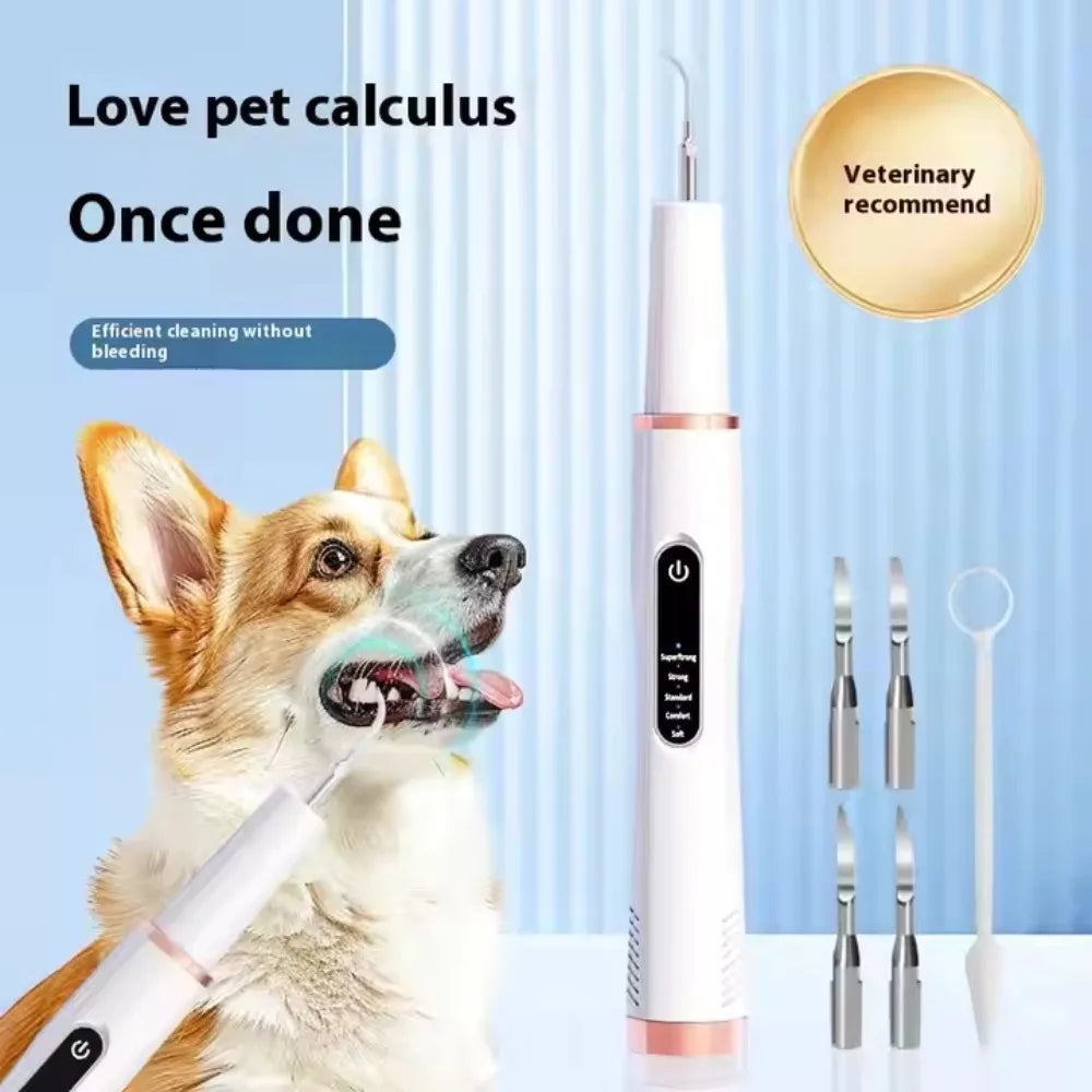 Ultrasonic Pet Tooth Cleaner for Dogs & Cats, Tartar & Plaque Remover