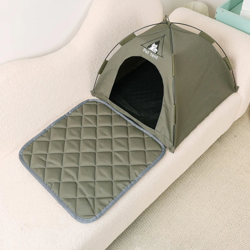 Waterproof Teepee Tent Bed for Dogs & Cats, Washable Indoor/Outdoor