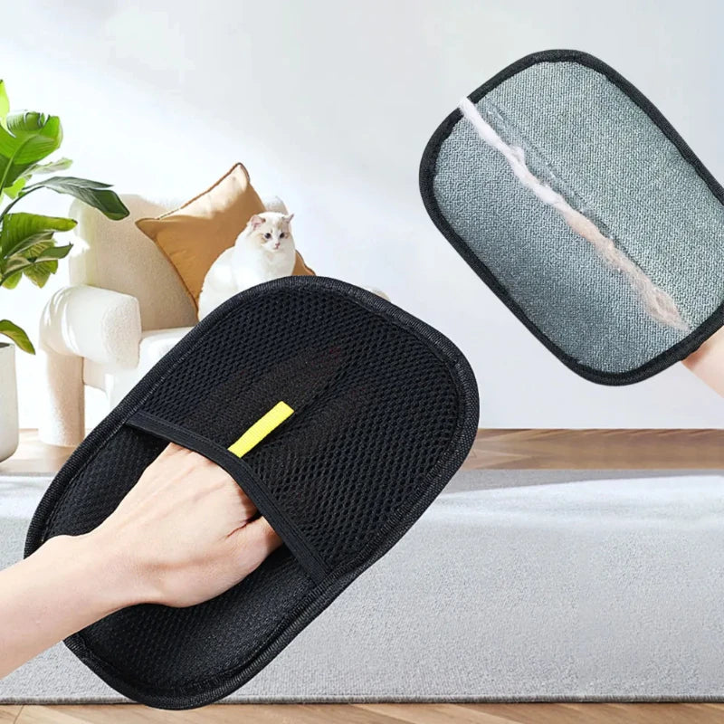 3-Piece Pet Grooming Glove Set, Self-Cleaning Hair Remover