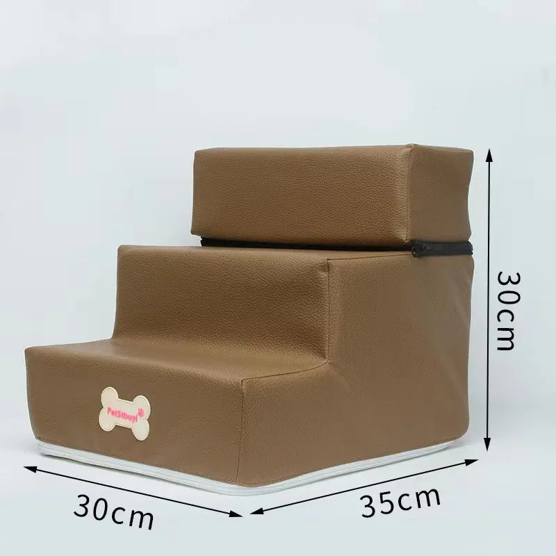 3-Step Anti-Slip Pet Stairs for Small Dogs and Cats to Bed