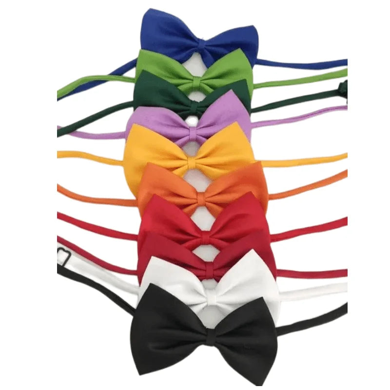Adjustable Pet Bow Tie Collar for Dogs & Cats, Many Colors